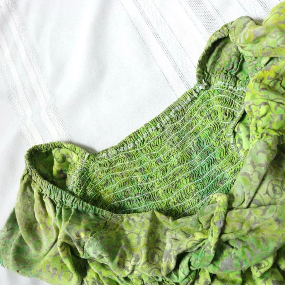 Green boho fairy princess dress - Picture 5 of 14